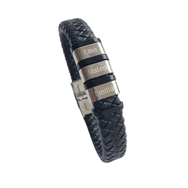 Personalized Leather Bracelet Men - Atesorame