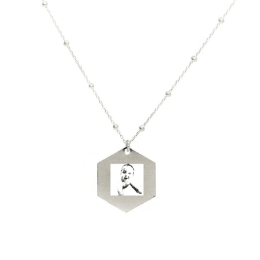 Collar mujer medalla hexagonal - Atesorame