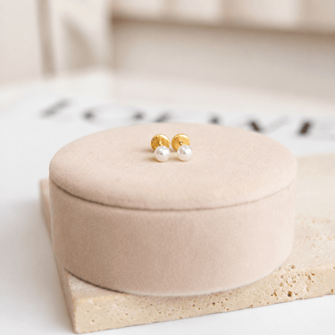 Abridores Tope Rosca Perla Cultivada 4mm Oro 18k - Atesorame