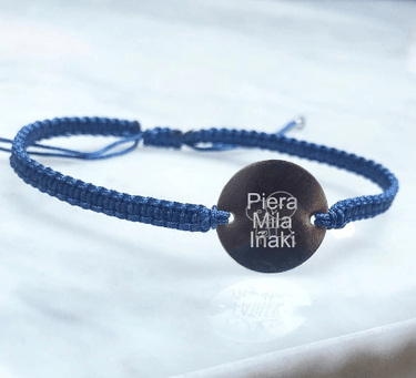 Pulsera Personalizada Tejida Azul - Atesorame