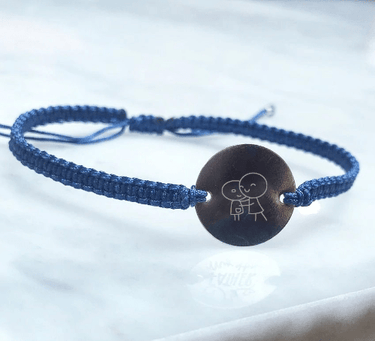 Pulsera Personalizada Tejida Azul - Atesorame