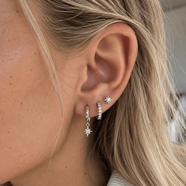 Set Aros Belen Star Silver - Atesorame