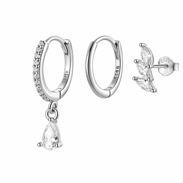 Set Aros Lili Silver - Atesorame