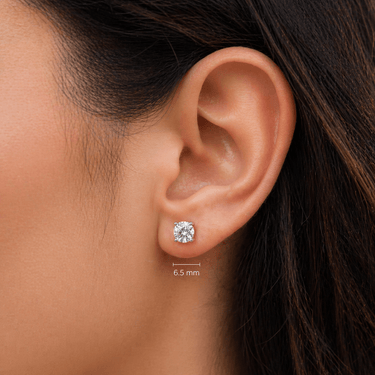 Aros Moissanita Dust Plata 1.0 quilate - Atesorame