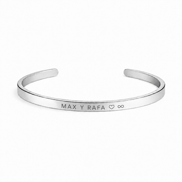 Esclava Personalizada 4mm Plata - Atesorame