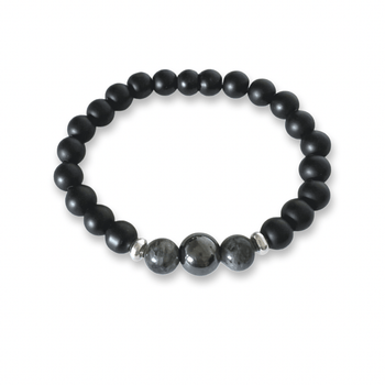 Pulsera Hombre Hematita Onix Matte - Atesorame