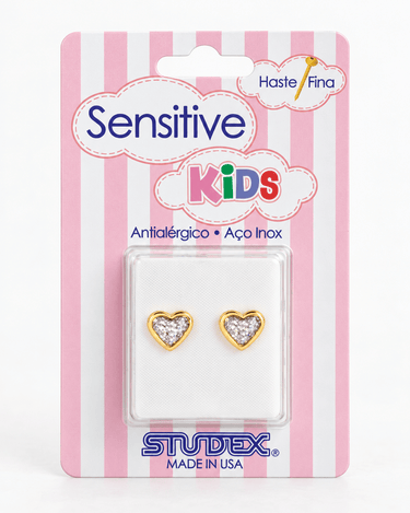 AROS SENSITIVE KIDS - CORAZÓN GLITTER BLANCO - Atesorame