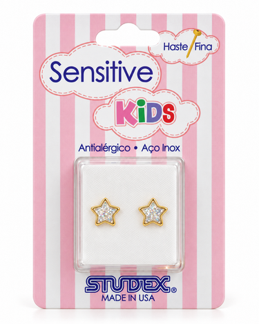 AROS SENSITIVE KIDS - ESTRELLA GLITTER BLANCA - Atesorame