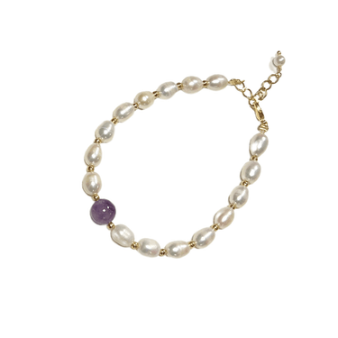 Pulsera Stella Perlas Naturales Amatista - Atesorame