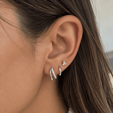 Set Aros Clara Silver - Atesorame