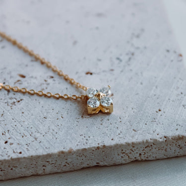 Collar Moissanita Trebol Gold - Atesorame