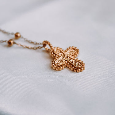 Collar Medalla Cruz Gold - Atesorame
