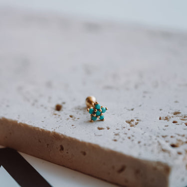 Piercing Mona Turqueza Gold