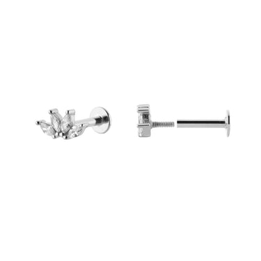 Piercing Longchamp Silver Tope Plano - Atesorame
