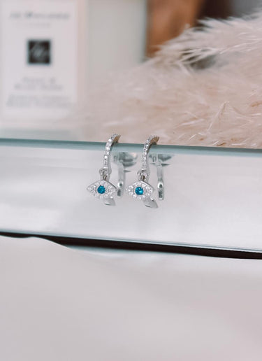 Argollas Evil Eye Silver - Atesorame