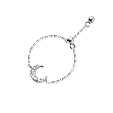 Anillo Moon Plata Ajustable - Atesorame