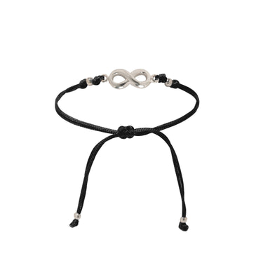 Pulsera Hilo Seda Infinite Negra - Atesorame