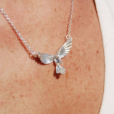 Three Dimensional Hummingbird Necklace