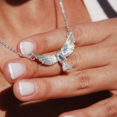 Three Dimensional Hummingbird Necklace