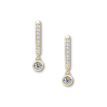 Argollas Moissanita Punto de Luz Gold - Atesorame