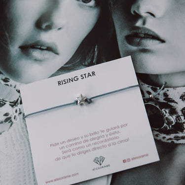 Pulsera Mini Star Hilo Gris