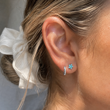 Piercing Mona Turquesa Plata
