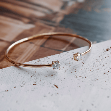 Esclava Moissanita Punto De Luz Gold - Atesorame