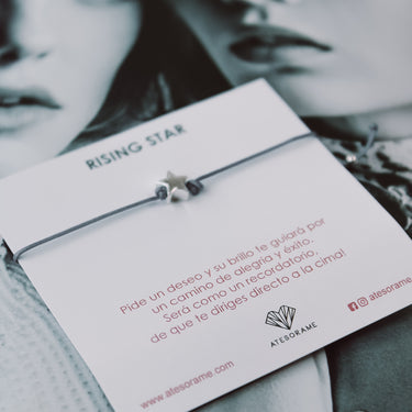 Pulsera Mini Star Hilo Gris