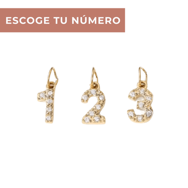Charm Número Gold - Atesorame