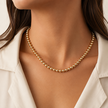 Collar Ball 4mm oro 14k - Atesorame