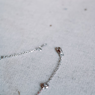 Collar Moissanita Elena Lariat Silver - Atesorame