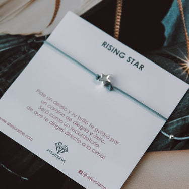 Pulsera Mini Star Hilo Gris