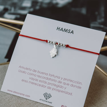 Pulsera Hamsa Hilo Rojo