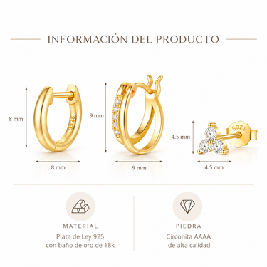 Set Aros Clara Gold