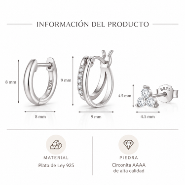 Set Aros Clara Silver
