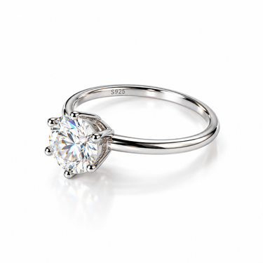 Anillo Moissanita Solitario 1,0 Quilate