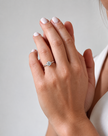 Anillo Moissanita Solitario 1,0 Quilate