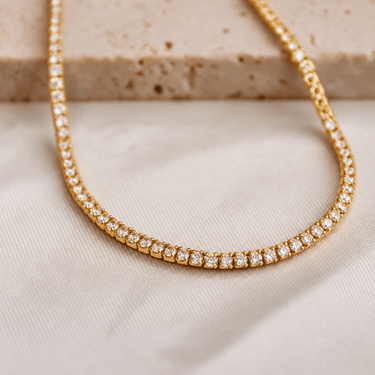 Choker Tennis Gold - Atesorame