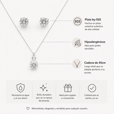 Conjunto Punto de Luz Lisa - Atesorame