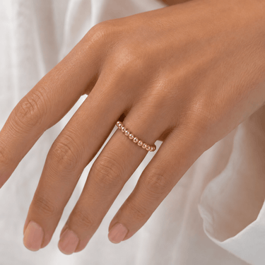 ANILLO BALL 3MM ORO 14K - Atesorame