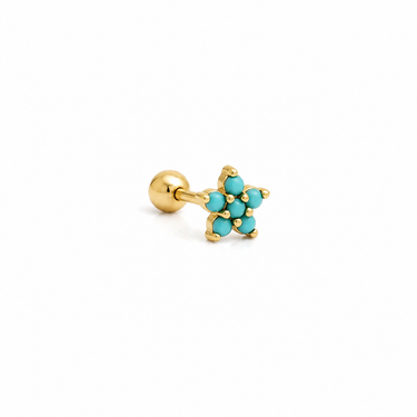 Piercing Mona Turqueza Gold