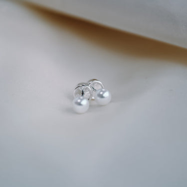 Aros Abridores Plata Perla Simil - Atesorame