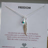 Collar Freedom Cristal Claro Silver - Atesorame