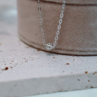 Collar Moissanita Elena 5 Silver - Atesorame