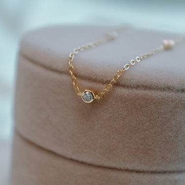 Collar Moissanita Elena 5 Gold - Atesorame