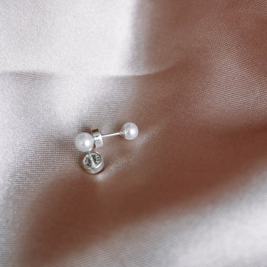 Aros Abridores Plata Perla Simil - Atesorame