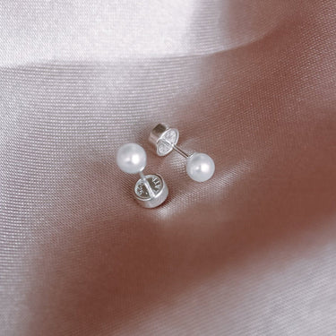 Aros Abridores Plata Perla Simil - Atesorame