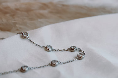 Collar Moissanita Elena Silver 20 - Atesorame