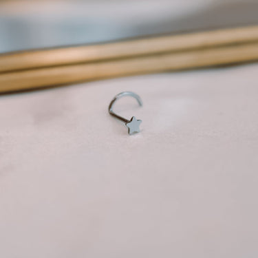 Piercing Nariz Titanio Star Silver - Atesorame