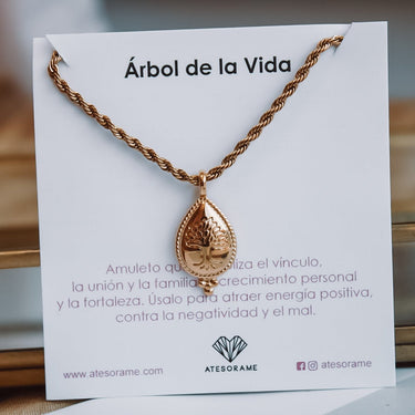 Collar Medalla Árbol de la Vida Gold - Atesorame